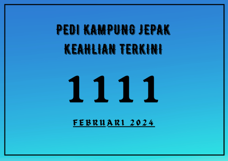 PEDi KAMPUNG JEPAK KEAHLIAN TERKINI 4